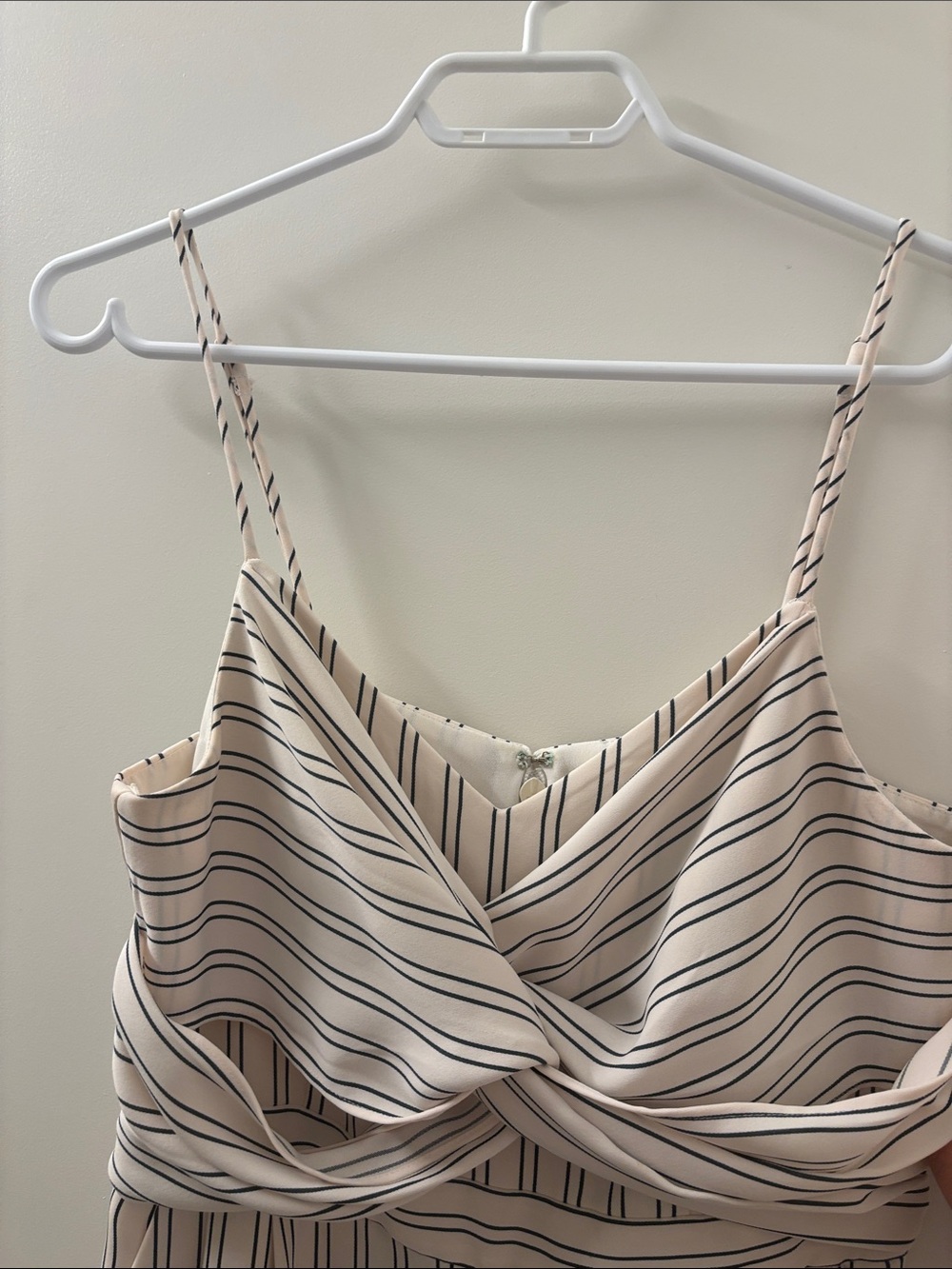 Cream and Navy Striped Wide-Leg Jumpsuit by Ever New Melbourne - Picture 3 of 5